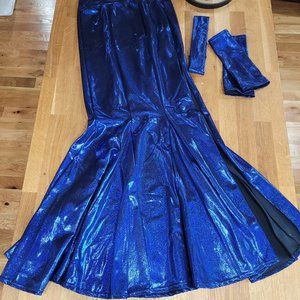 Bellydance Trumpet Skirt, Armbands and Headband - L Rose Designs